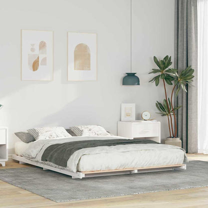 Struttura letto a terra Bianco 150 x 200 cm