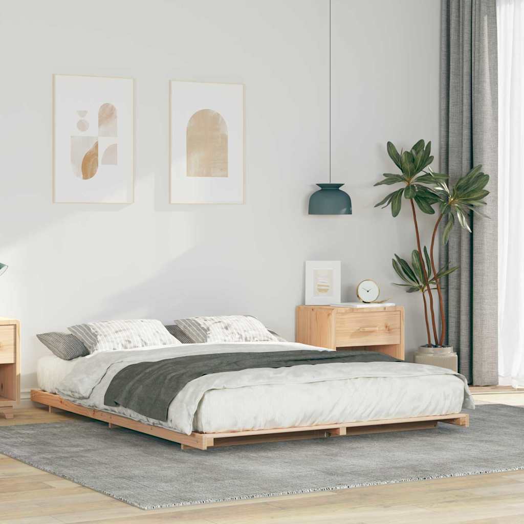 Struttura letto a terra Marrone 140 x 200 cm