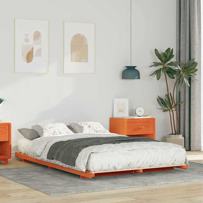Struttura letto a terra Cera marrone 120 x 200 cm
