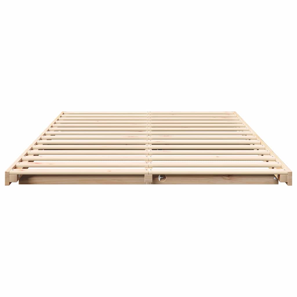 Struttura letto a terra Marrone 140 x 190 cm