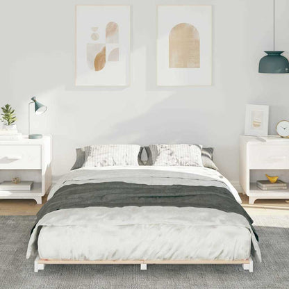 Struttura letto a terra Bianco 135 x 190 cm