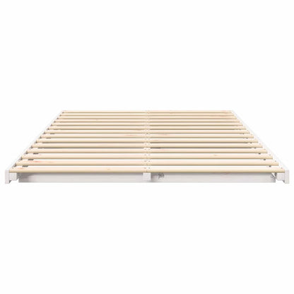 Struttura letto a terra Bianco 135 x 190 cm