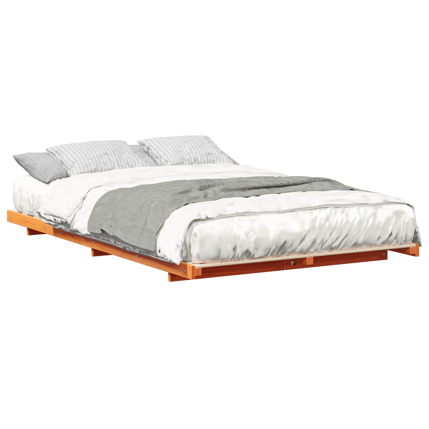 Struttura letto a terra Cera marrone 135 x 190 cm