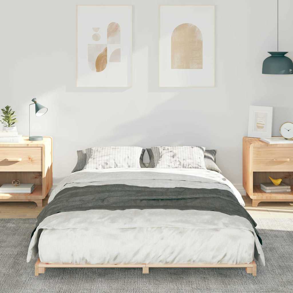Struttura letto a terra Marrone 120 x190 cm