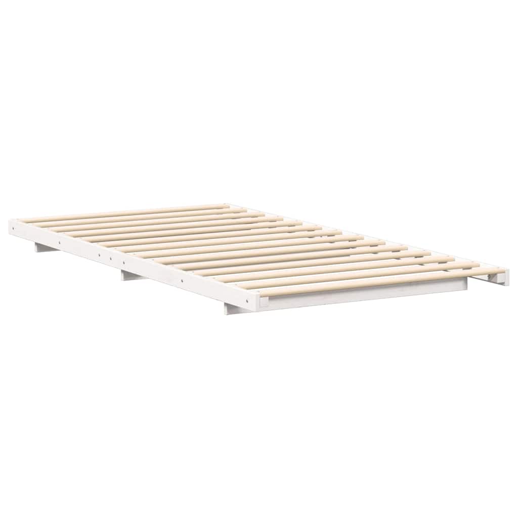 Struttura letto a terra Bianco 100 x 200 cm