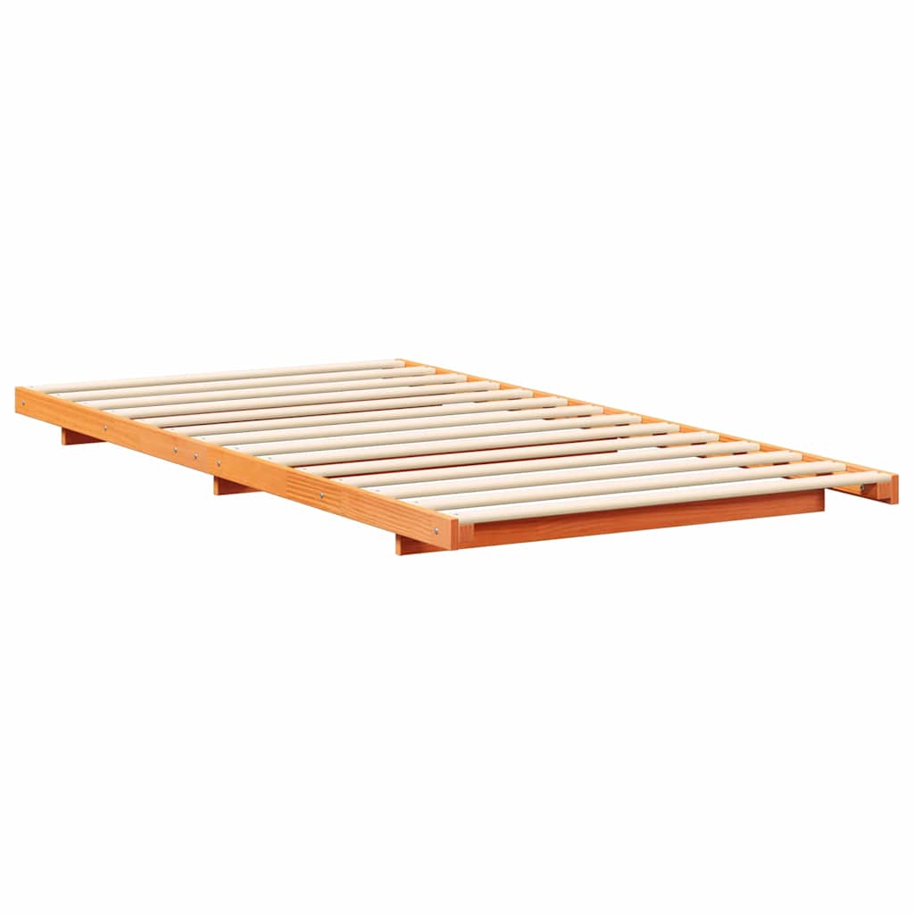Struttura letto a terra Cera marrone 100 x 200 cm