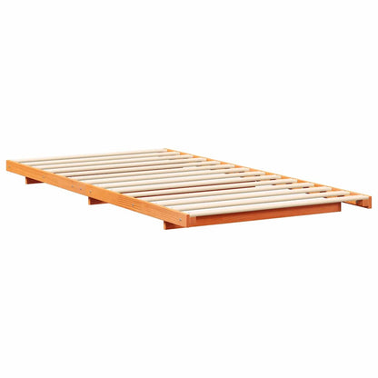 Struttura letto a terra Cera marrone 100 x 200 cm