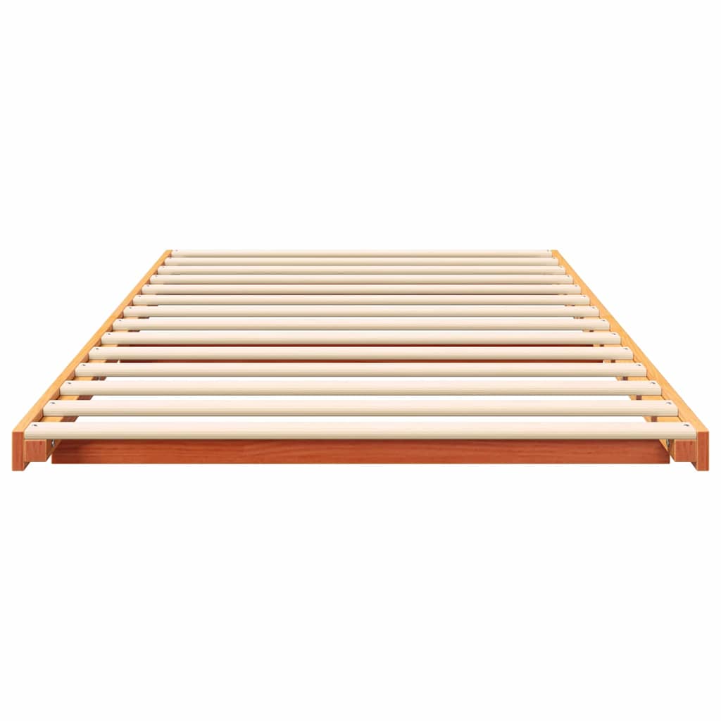 Struttura letto a terra Cera marrone 90 x 190 cm