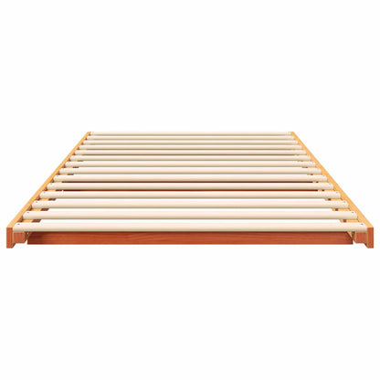 Struttura letto a terra Cera marrone 90 x 190 cm