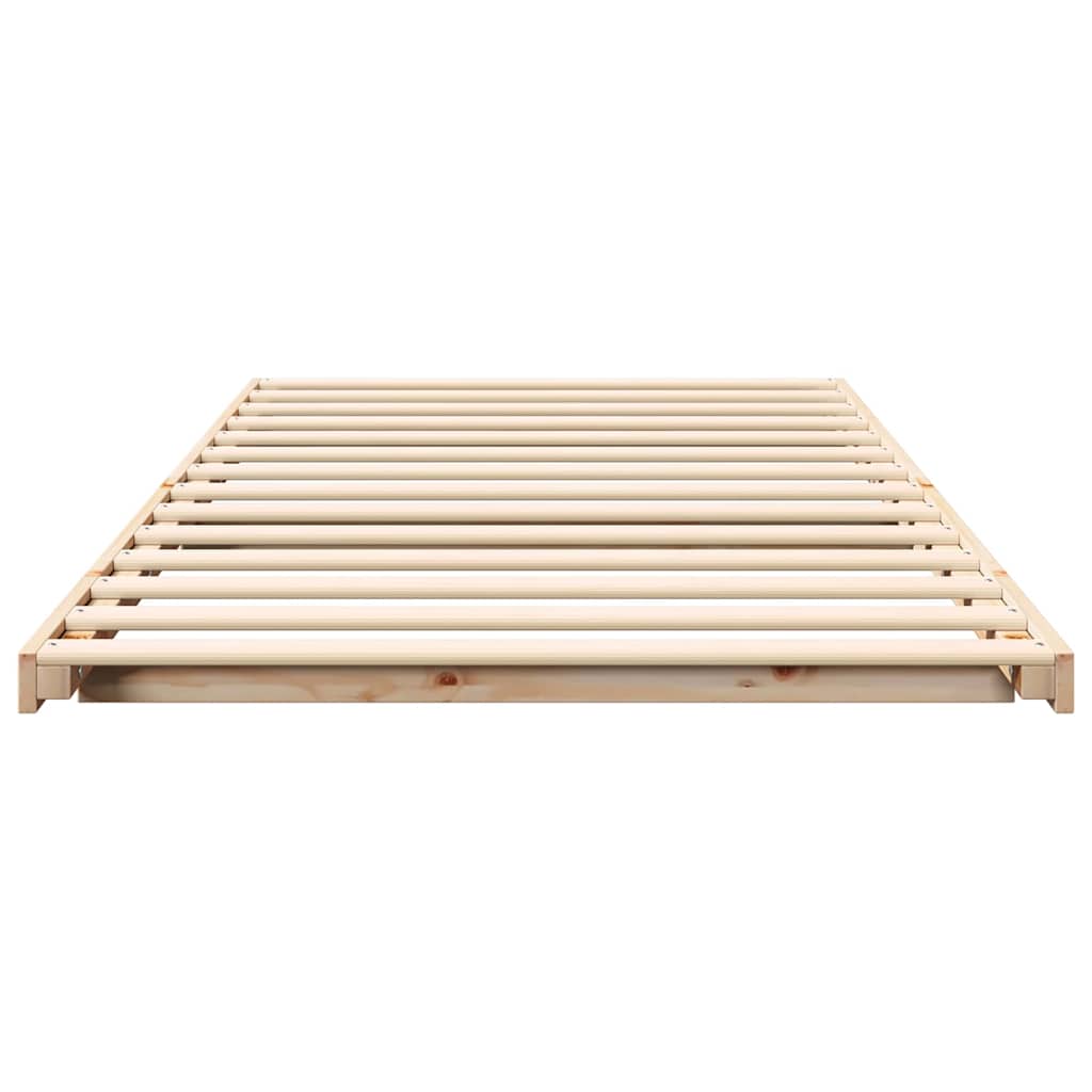 Struttura letto a terra Marrone 80 x 210 cm