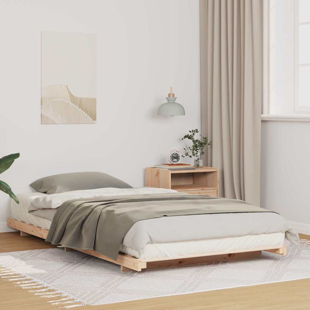Struttura letto a terra Marrone 100 x 210 cm