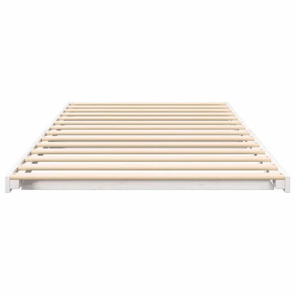 Struttura letto a terra Bianco 100 x 210 cm