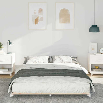 Struttura letto a terra Bianco 140 x 210 cm