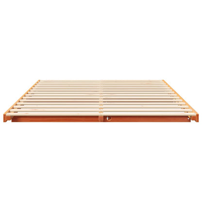 Struttura letto a terra Cera marrone 140 x 220 cm
