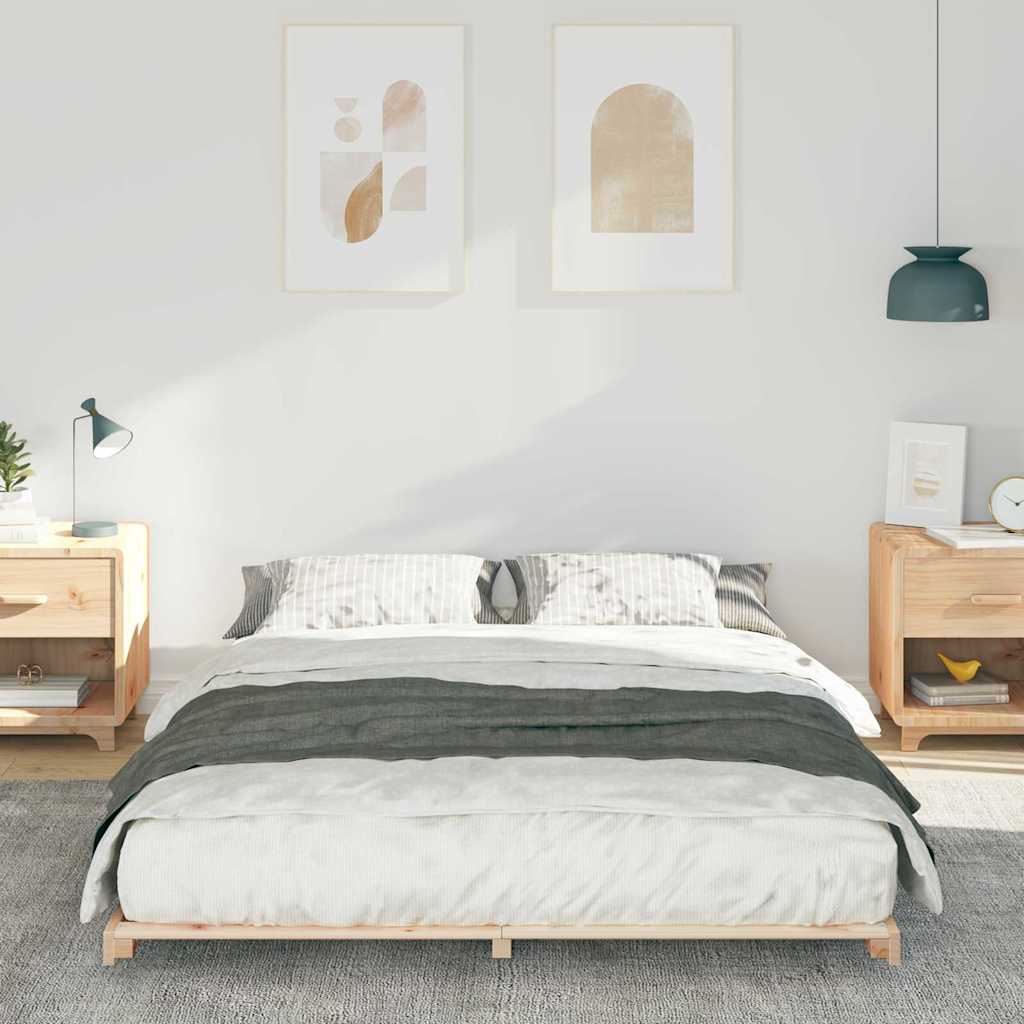 Struttura letto a terra Marrone 160 x 220 cm