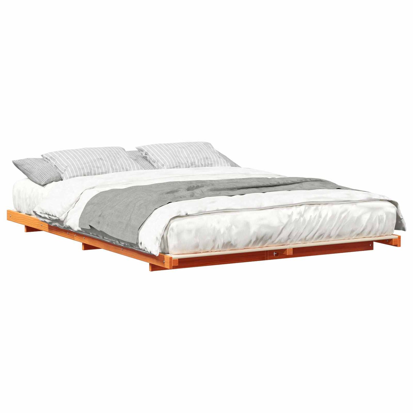 Struttura letto a terra Cera marrone 160 x 220 cm