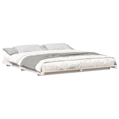 Struttura letto a terra Bianco 180 x 220 cm