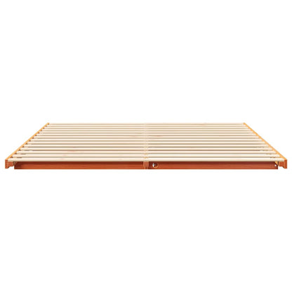 Struttura letto a terra Cera marrone 180 x 220 cm