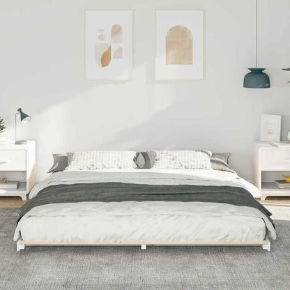 Struttura letto a terra Bianco 200 x 220 cm
