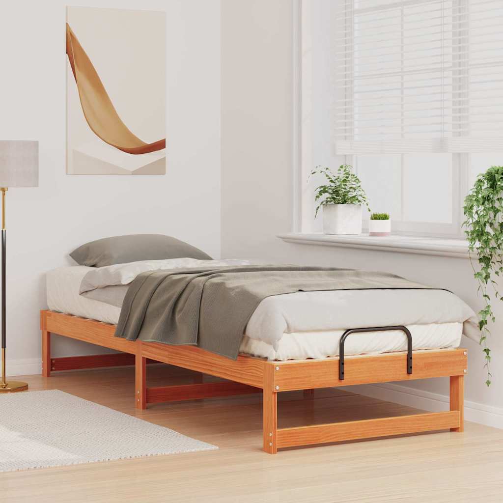 Struttura del letto Marrone 80 x 200 cm Pino massello