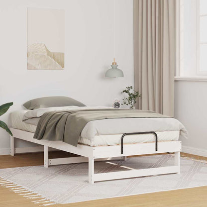Struttura del letto Bianco 90 x 190 cm Pino massello