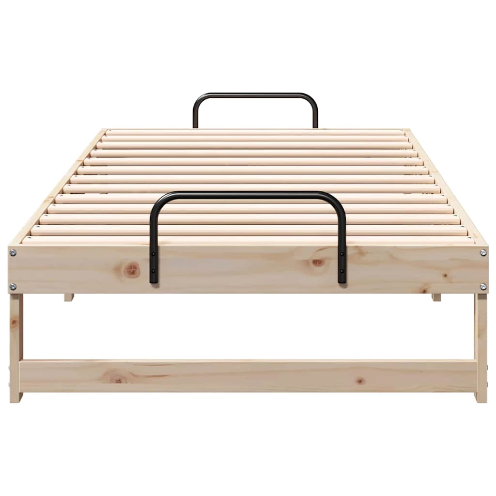 Struttura del letto Marrone 75 x 190 cm Pino massello