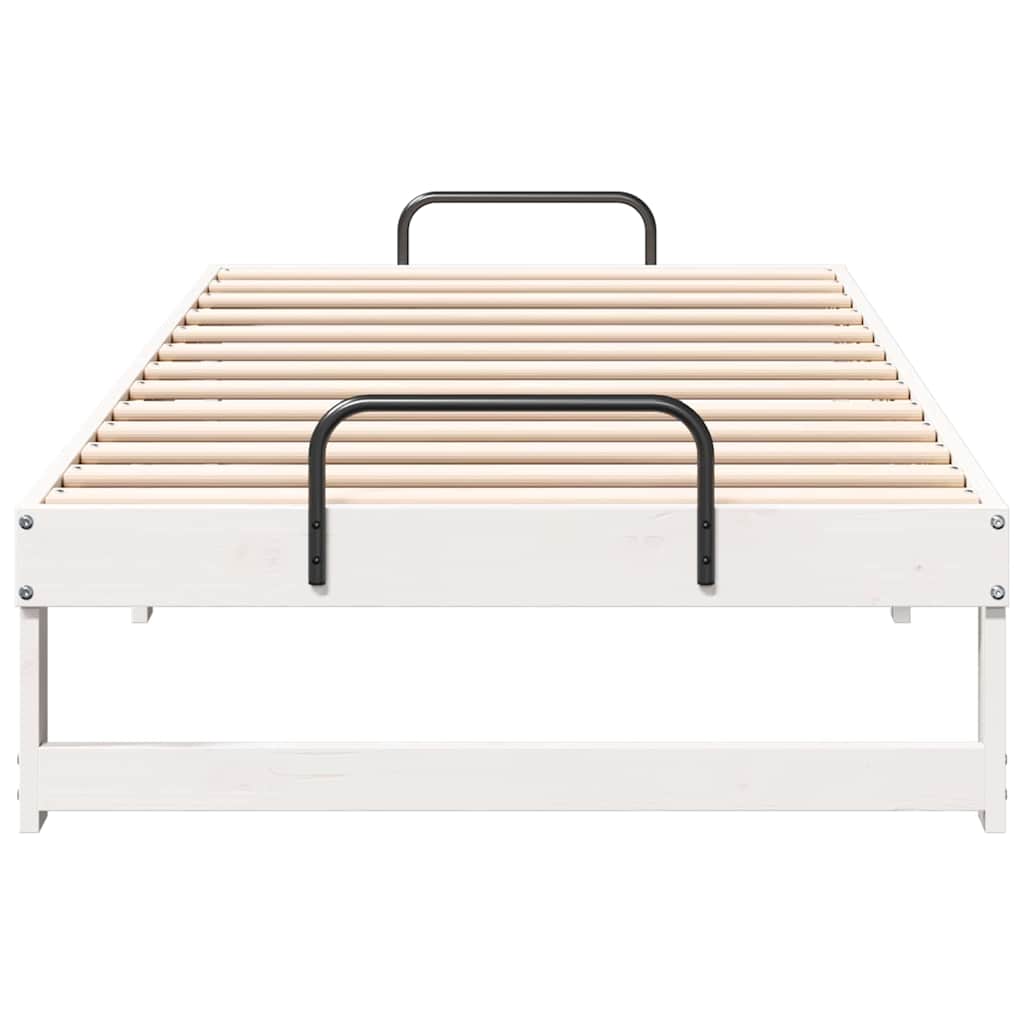Struttura del letto Bianco 75 x 190 cm Pino massello