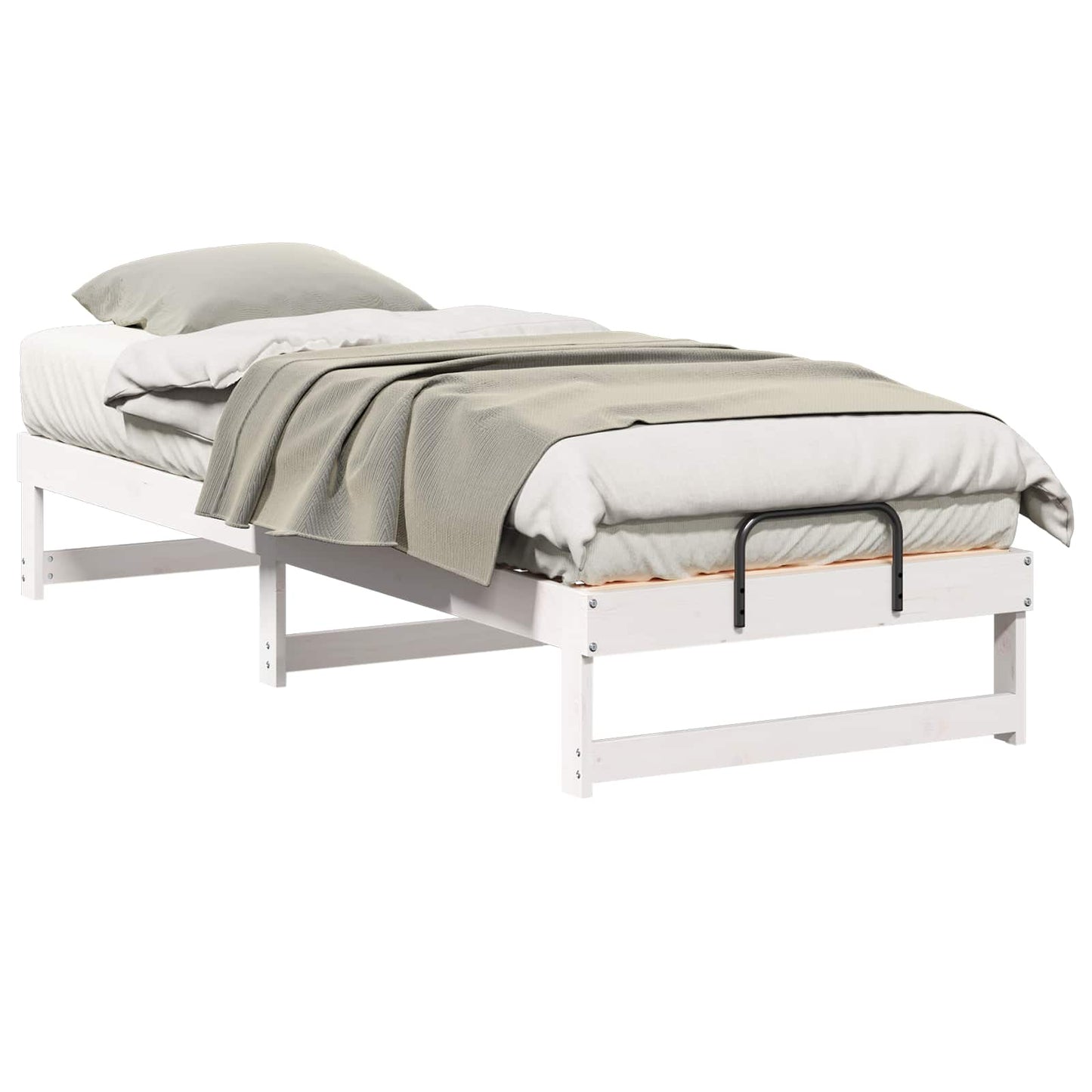 Struttura del letto Bianco 80 x 210 cm Pino massello