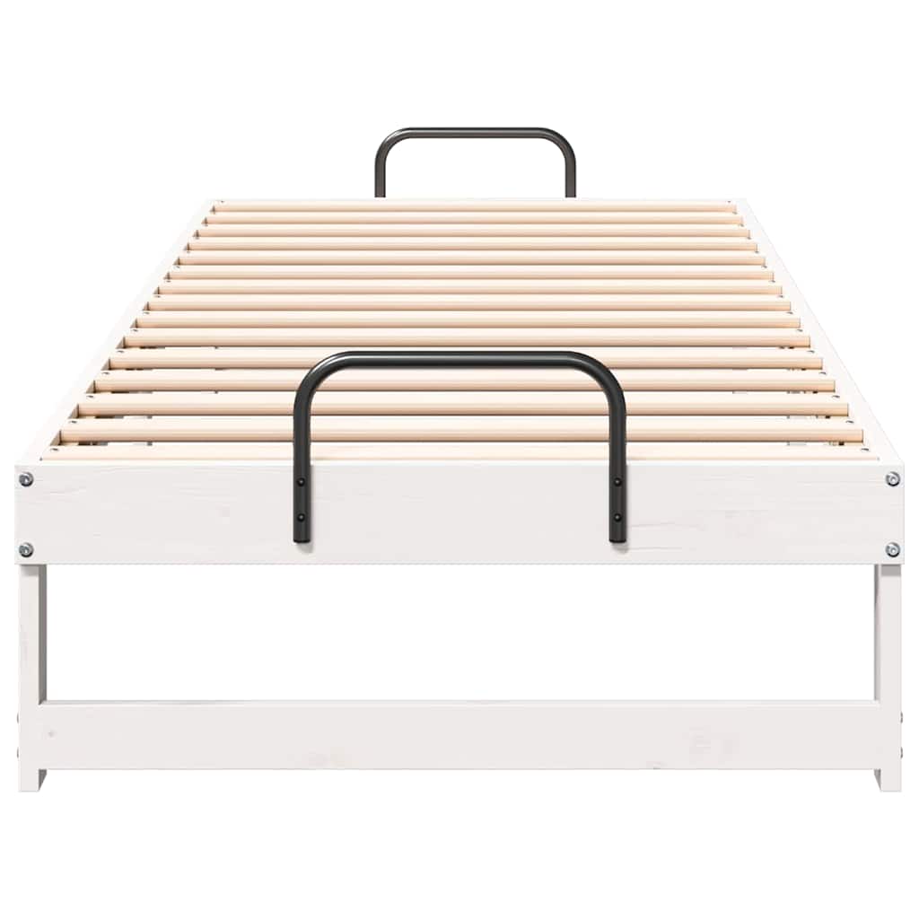 Struttura del letto Bianco 90 x 210 cm Pino massello