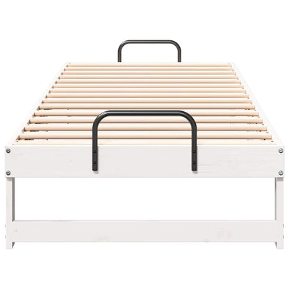 Struttura del letto Bianco 90 x 210 cm Pino massello
