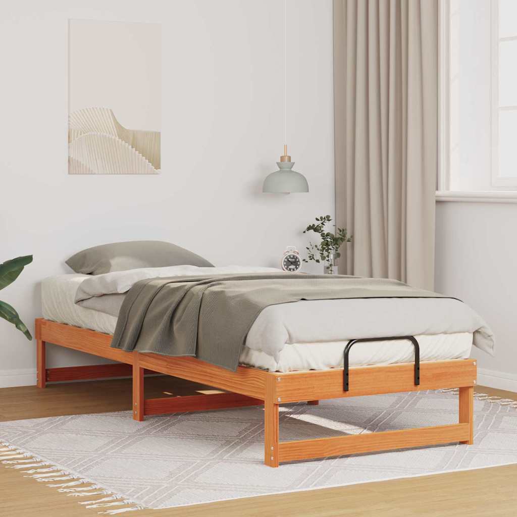 Struttura del letto Marrone 90 x 210 cm Pino massello