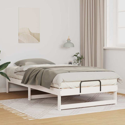 Struttura del letto Bianco 100 x 210 cm Pino massello