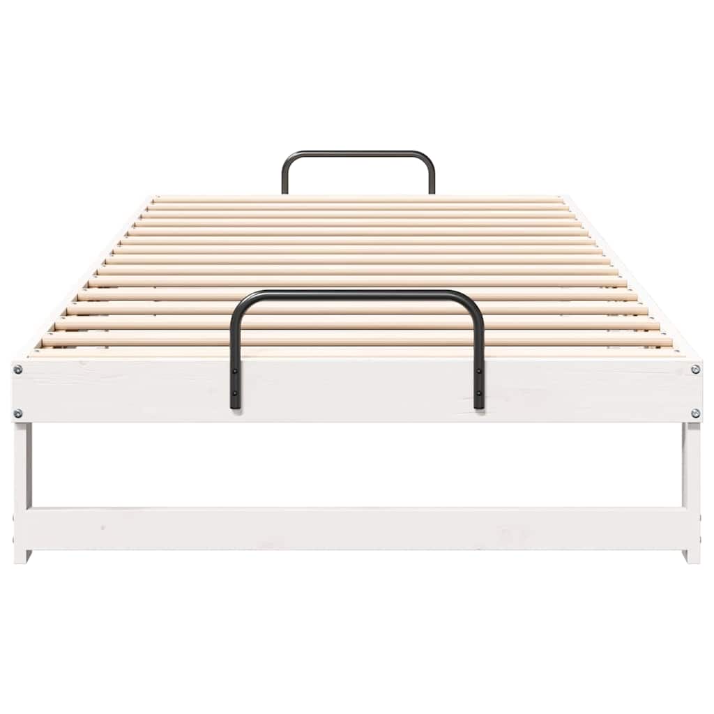 Struttura del letto Bianco 100 x 210 cm Pino massello
