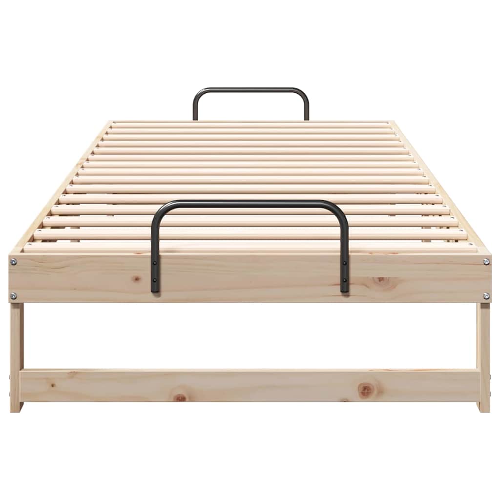 Struttura del letto Marrone 100 x 220 cm Pino massello