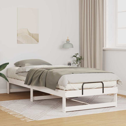Struttura del letto Bianco 100 x 220 cm Pino massello