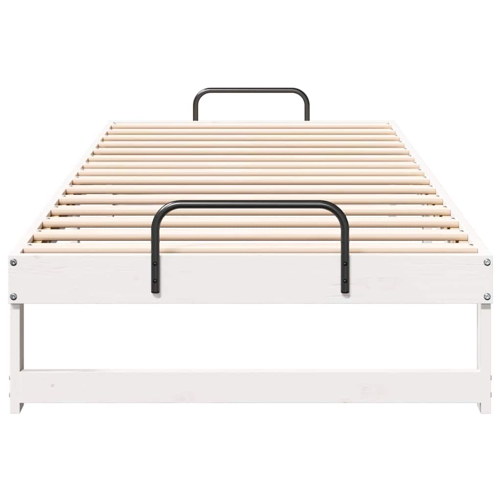 Struttura del letto Bianco 100 x 220 cm Pino massello