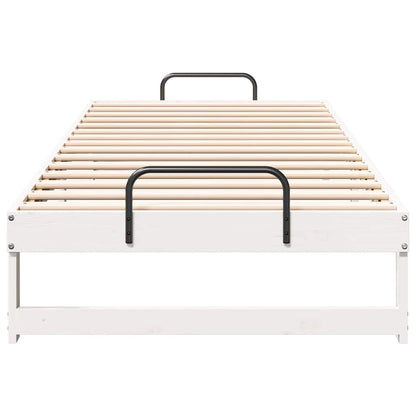 Struttura del letto Bianco 100 x 220 cm Pino massello