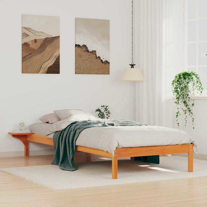 Letto con Tavolini Laterali Marrone cerato 100 x 220 cm