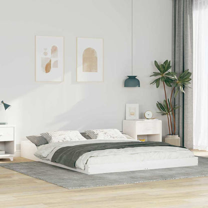 Struttura del letto Bianco 140 x 200 cm Pino massello