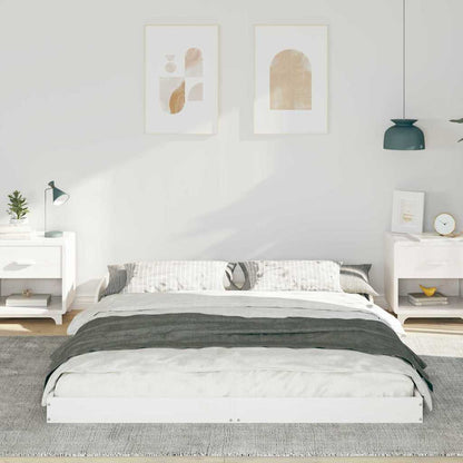 Struttura del letto Bianco 140 x 200 cm Pino massello