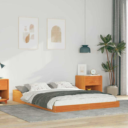Struttura del letto Marrone cerato 140 x 190 cm Pino massello