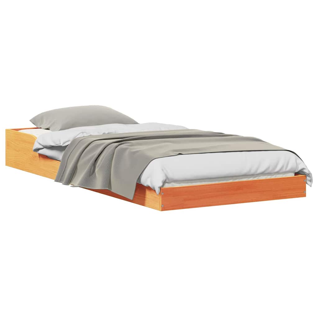 Struttura del letto Marrone cerato 100 x 200 cm Pino massello