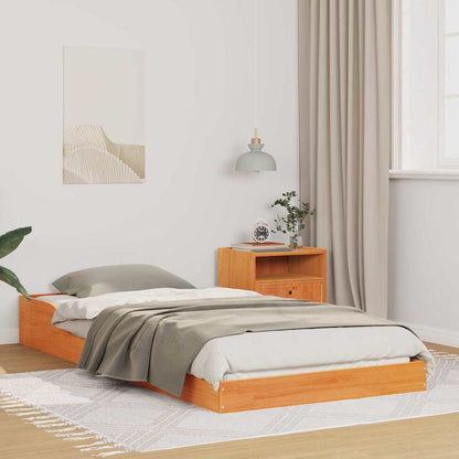 Struttura del letto Marrone cerato 75 x 190 cm Pino massello