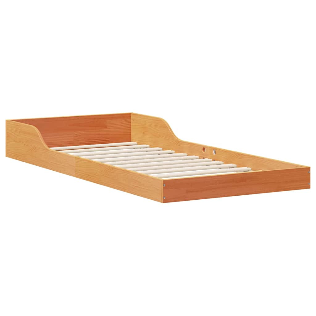 Struttura del letto Marrone cerato 80 x 210 cm Pino massello
