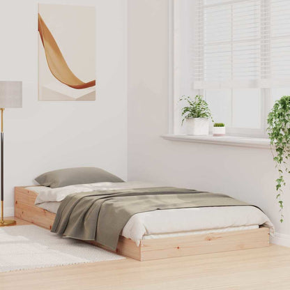 Struttura del letto Marrone 90 x 210 cm Pino massello