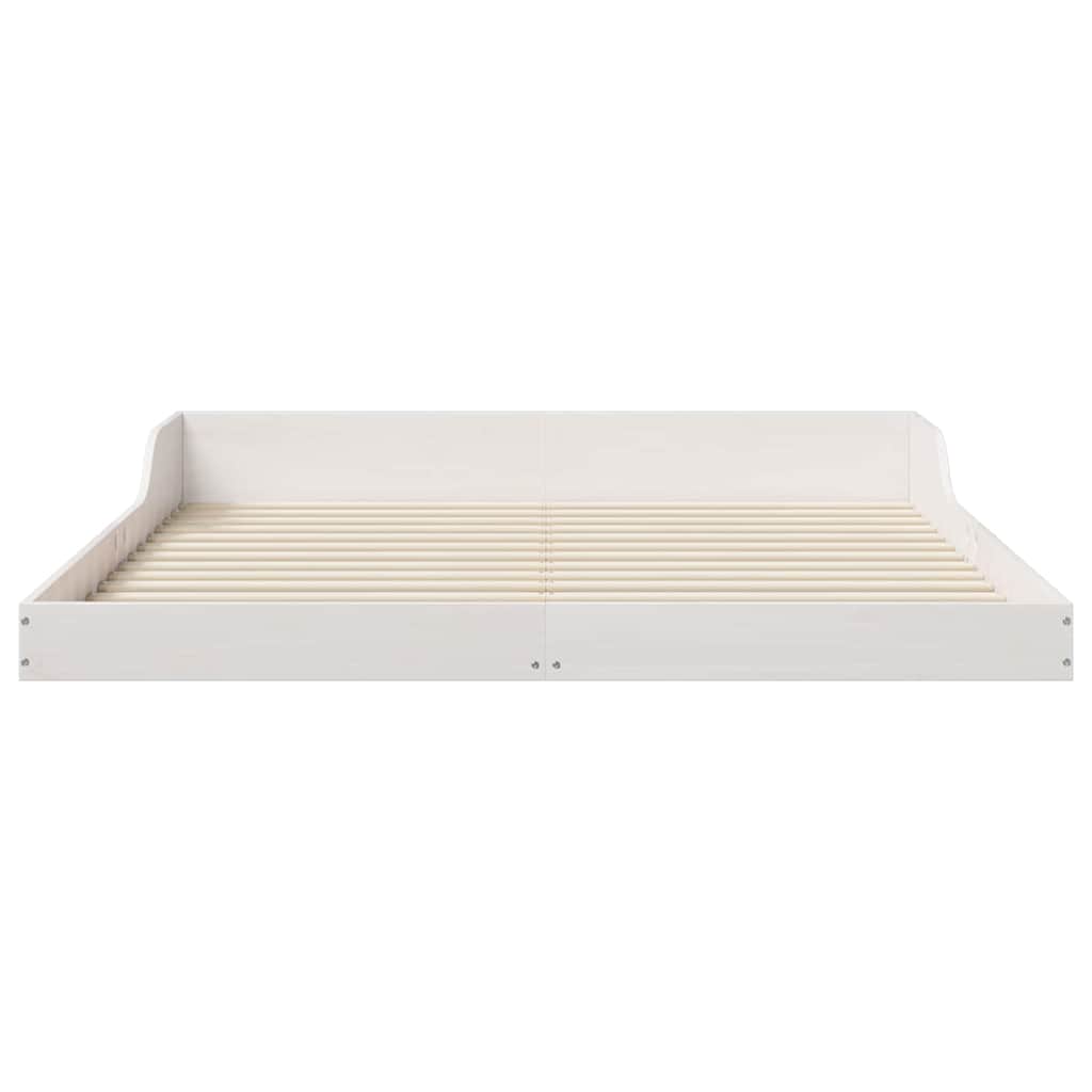 Struttura del letto Bianco 160 x 210 cm Pino massello