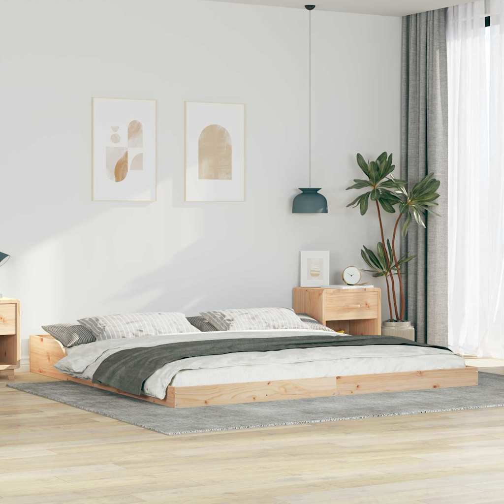 Struttura del letto Marrone 180 x 210 cm Pino massello
