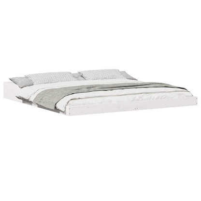 Struttura del letto Bianco 200 x 210 cm Pino massello