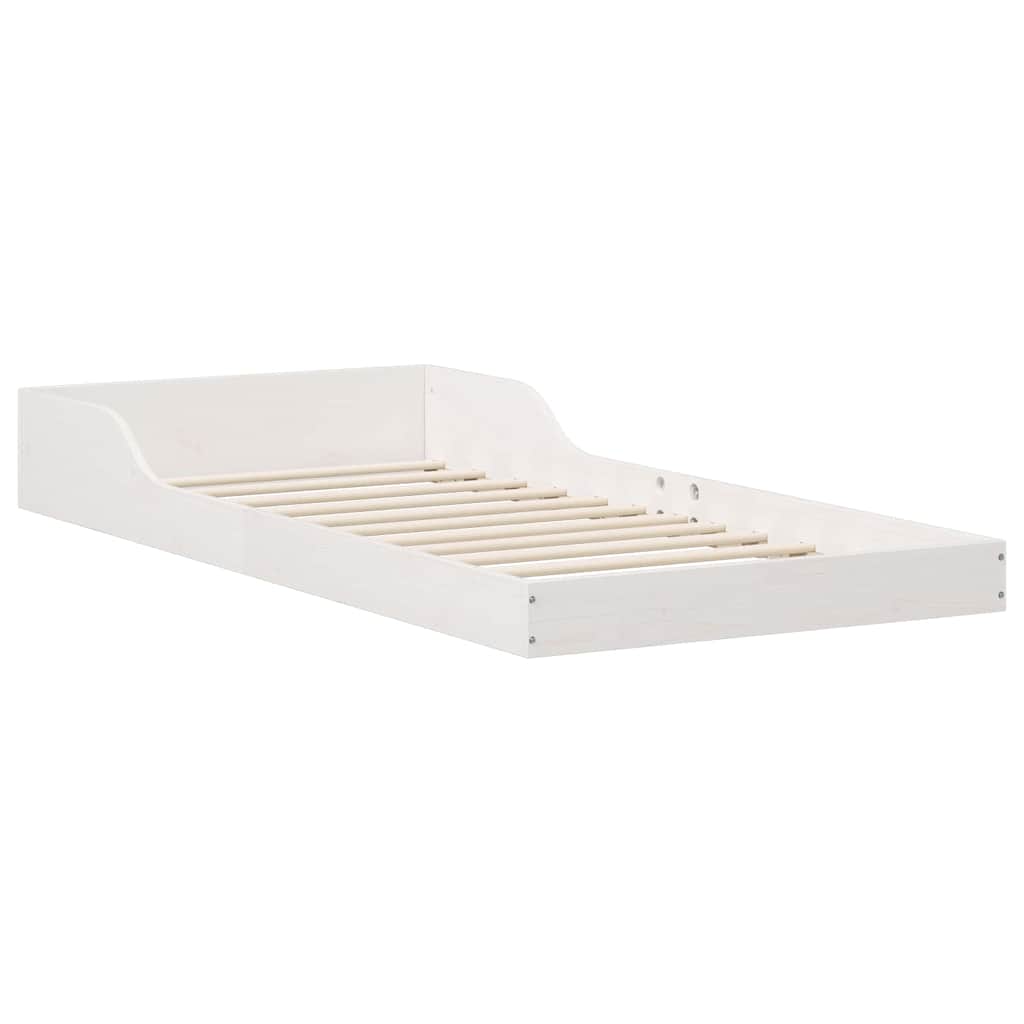 Struttura del letto Bianco 80 x 220 cm Pino massello