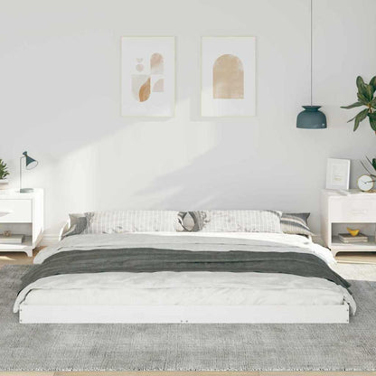 Struttura del letto Bianco 200 x 220 cm Pino massello